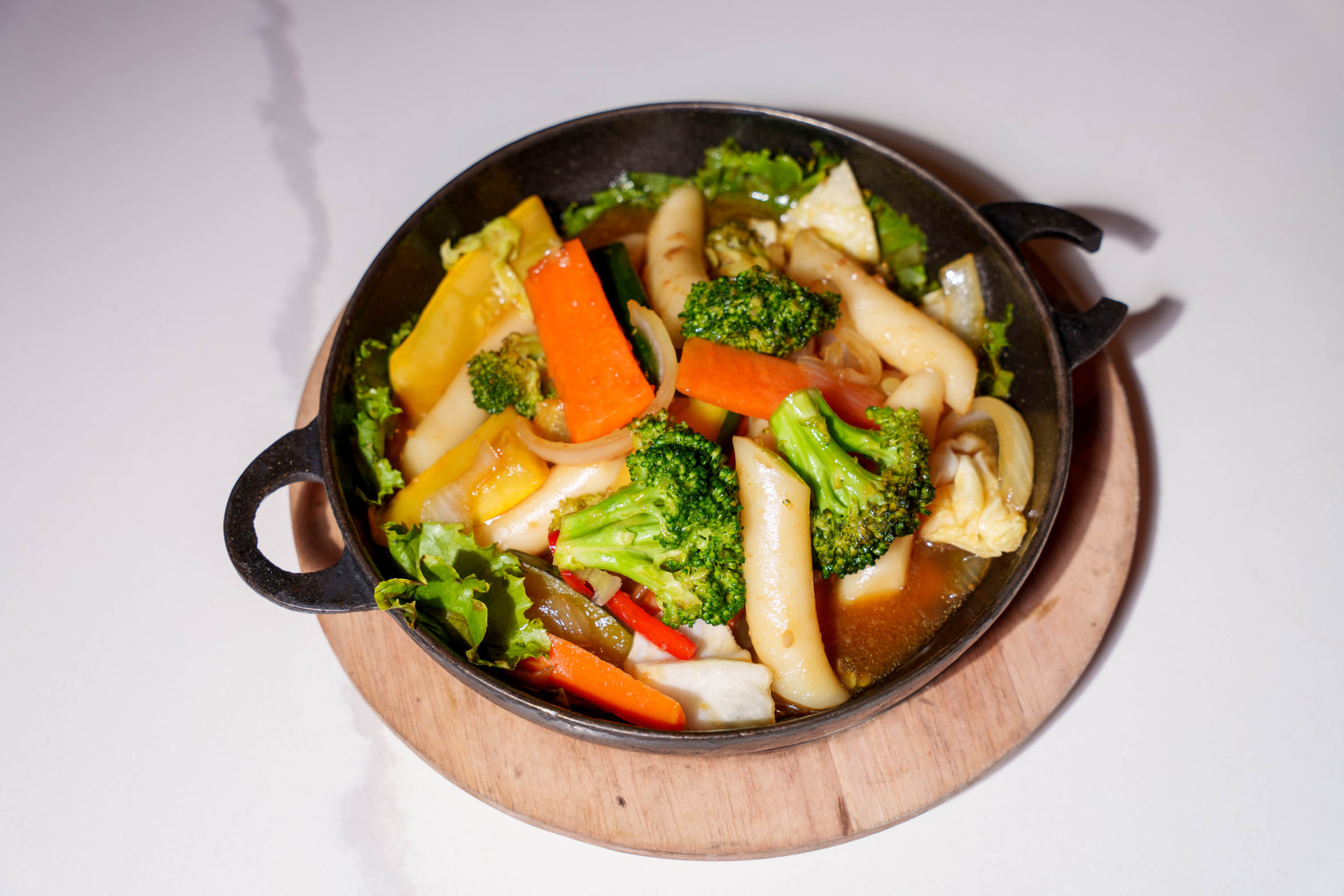 Vegetables with Rice Cake at Koho Korean BBQ